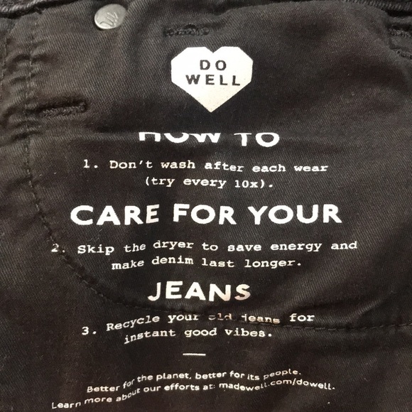 Madewell 10” High-Rise Skinny Exposed Button Fly Black Jeans size 26P - Picture 12 of 14